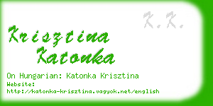 krisztina katonka business card